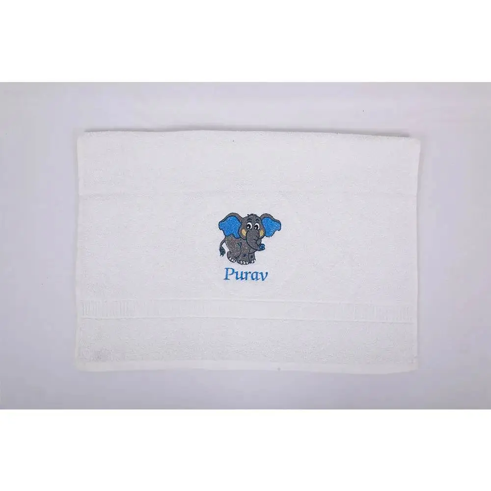 Personalized Towel with Elephant and Name